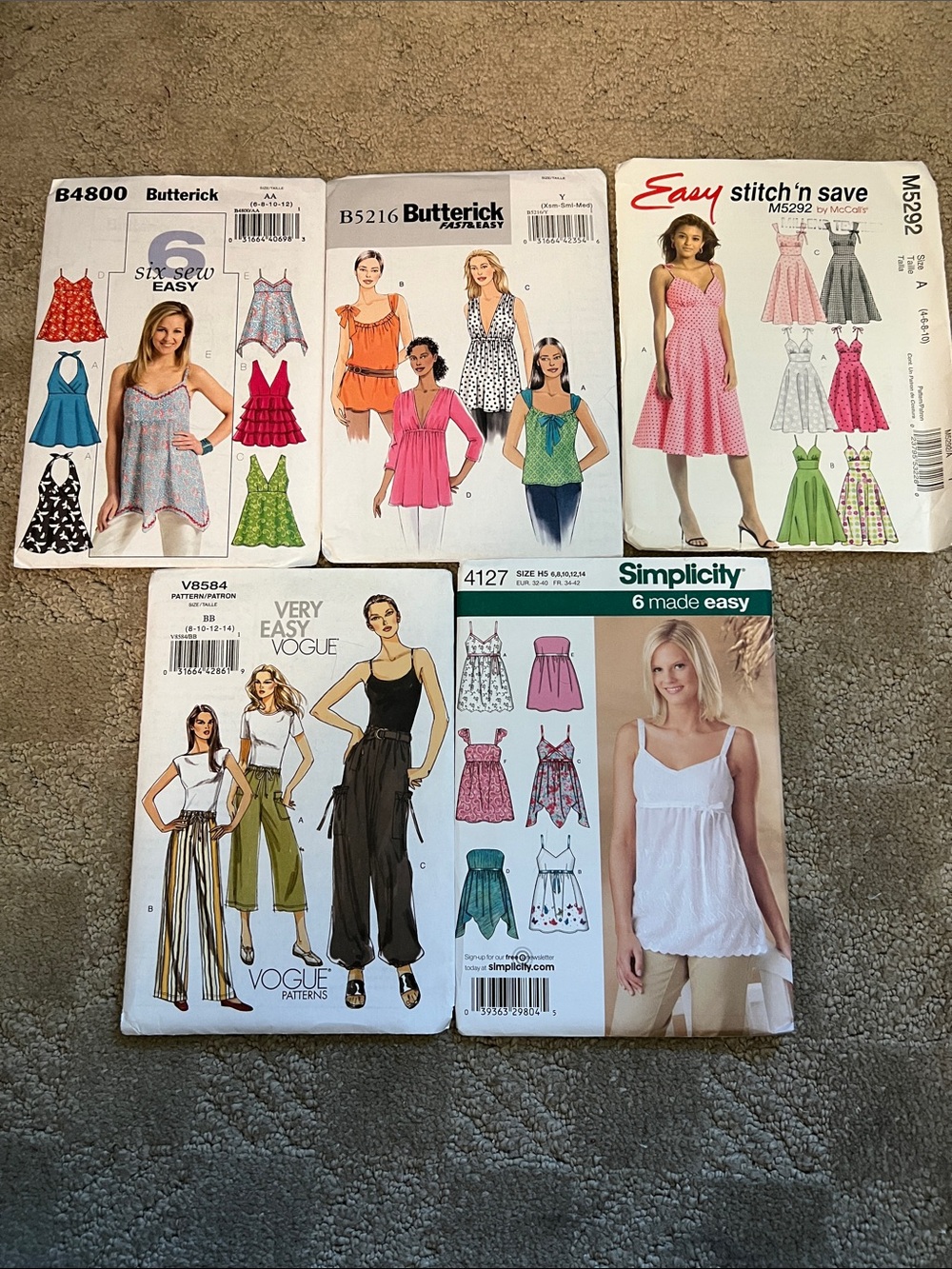 Lot of 5 FF 2000s Big 4 Women’s Patterns